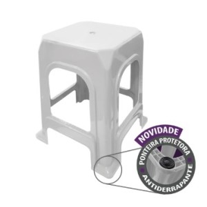 Banqueta Plastica Arcos Branca
