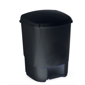 Lixeira  Média Preta 16 Litros