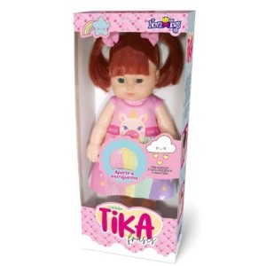 Coleção  Boneca Tika  Frases  Cabelo  Ruivo a  Pilha