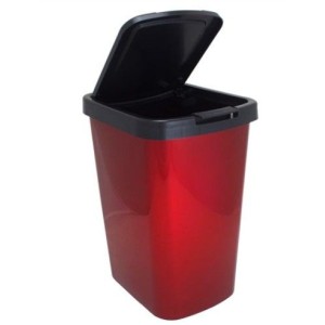 Lixeira  9 Litros  Com  Click  Label  Metalizado